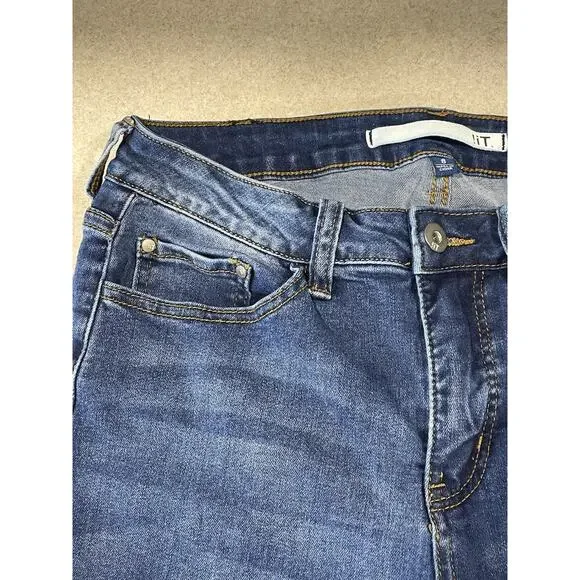 !iT Helena Women's High Rise Skinny Ankle Jeans, Size 8 Blue Wash Distressed - Picture 6 of 14